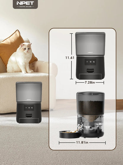 NPET 4L Smart Feeder with Stainless Steel Bowl