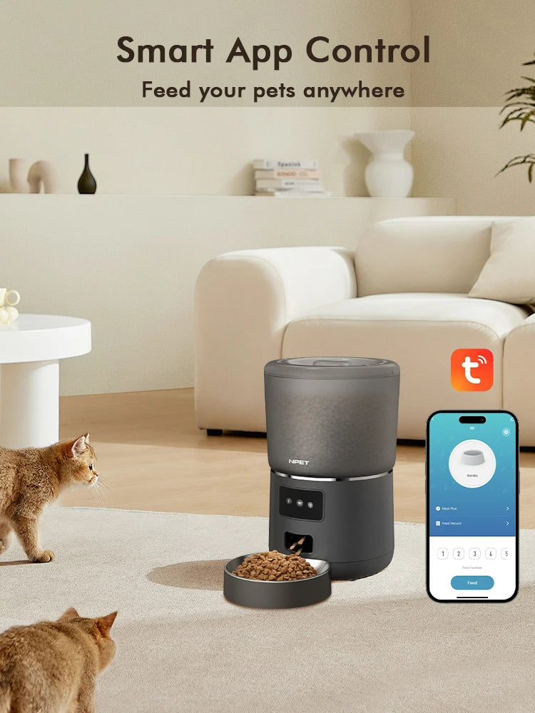 NPET 4L Smart Feeder with Stainless Steel Bowl