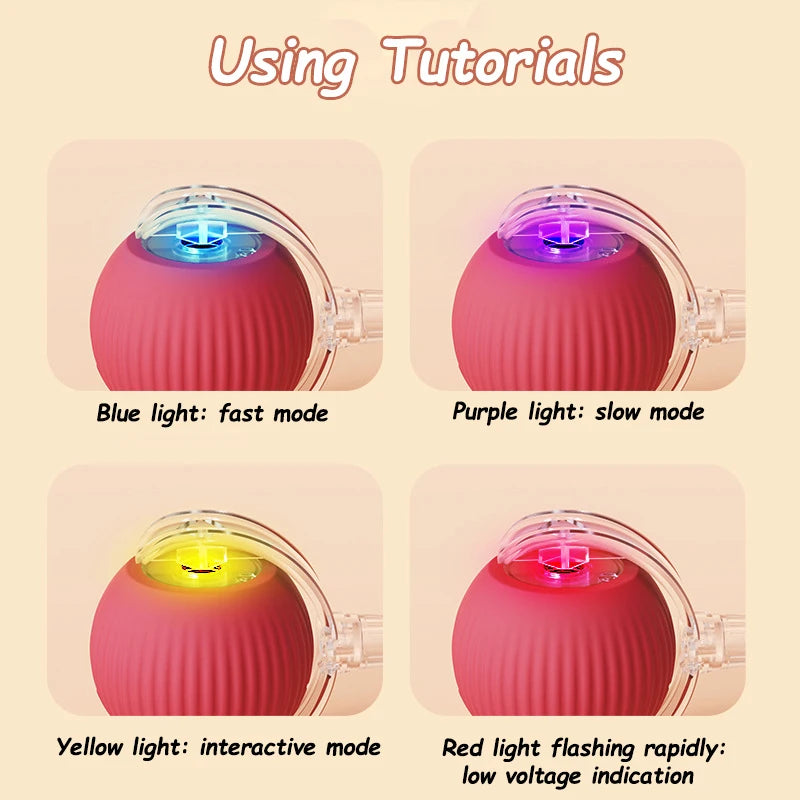 Smart Motion Cat Ball with Faux Tail