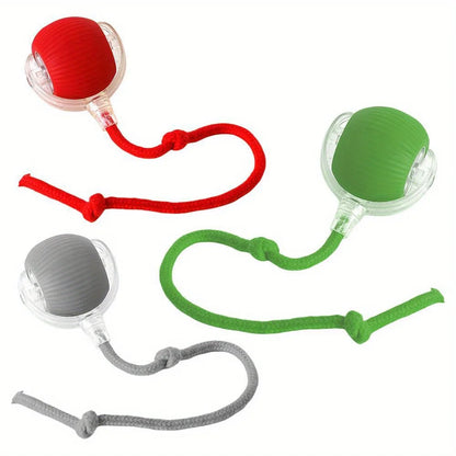 Automatic Interactive Cat Ball – Rechargeable Smart Rolling Toy with Faux Tail