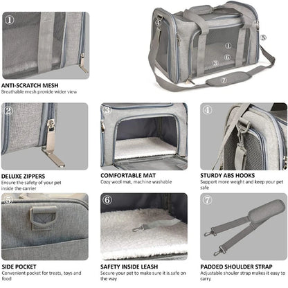 Portable Pet Travel Carrier – Soft‑Sided & Airline Approved