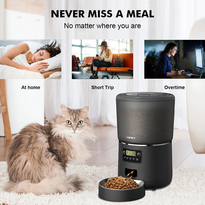 NPET 4L Smart Feeder with Stainless Steel Bowl