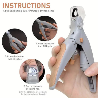 LED Pet Nail Clippers for Cats & Dogs
