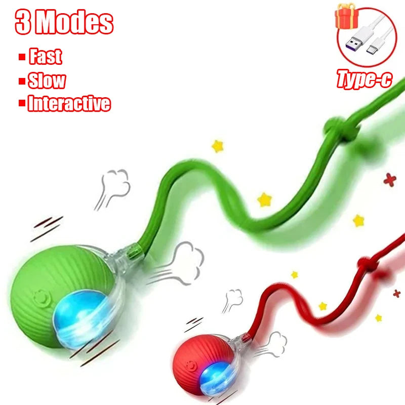 Smart Motion Cat Ball with Faux Tail
