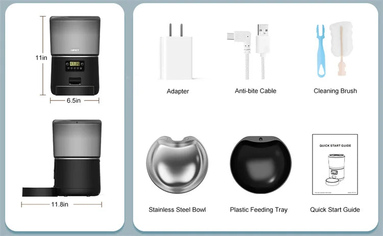 NPET 4L Smart Feeder with Stainless Steel Bowl