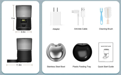 NPET 4L Smart Feeder with Stainless Steel Bowl