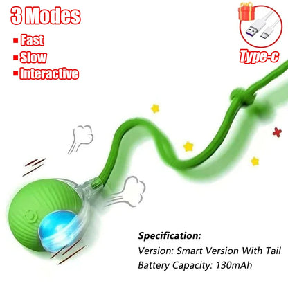 Smart Motion Cat Ball with Faux Tail