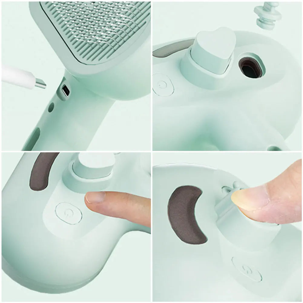 Pet Hair Steam Brush for Cats & Dogs