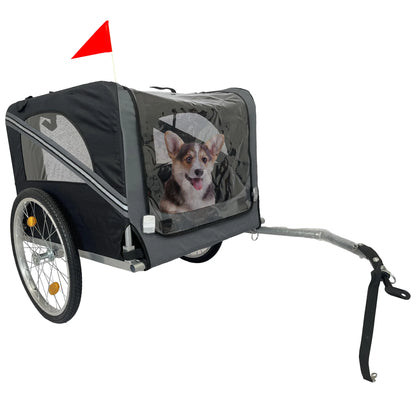 Foldable Dog Bike Trailer – Outdoor Pet Stroller with 20" Wheels