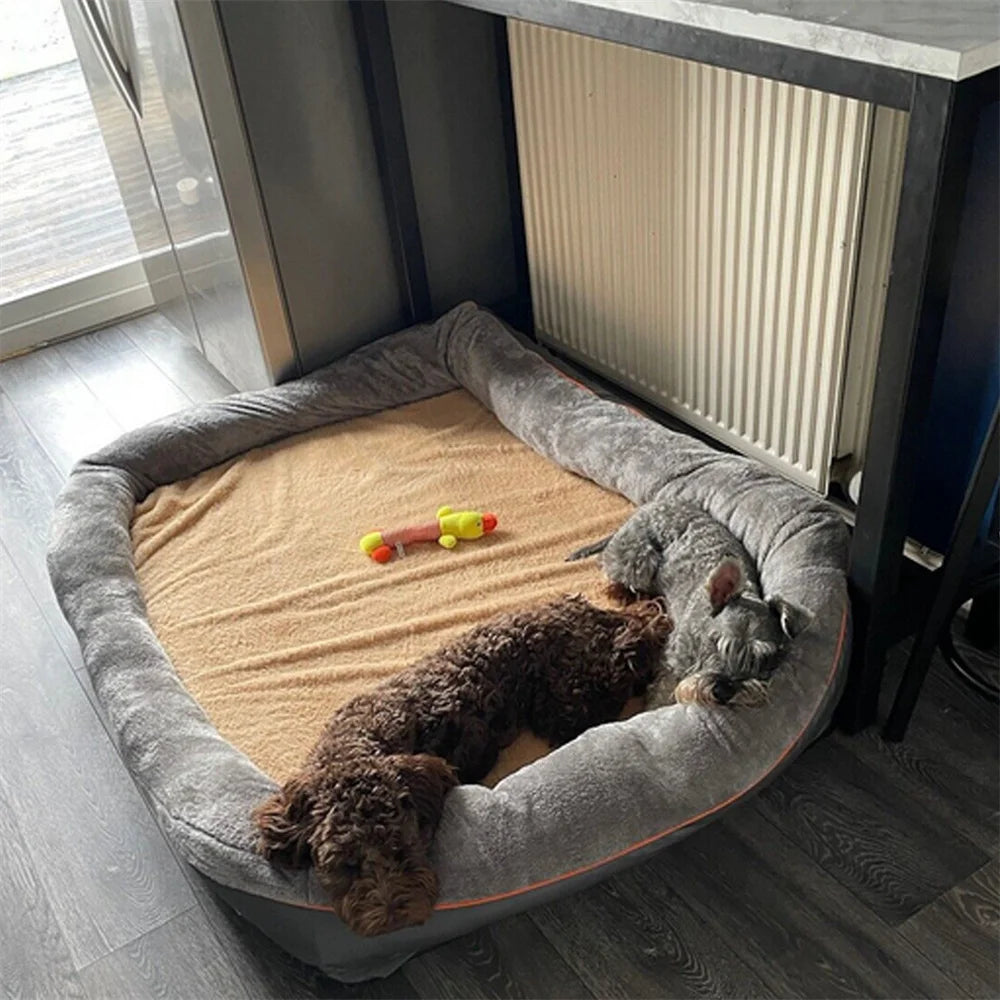 Orthopedic Dog Sofa Bed • Memory Foam & Bolster