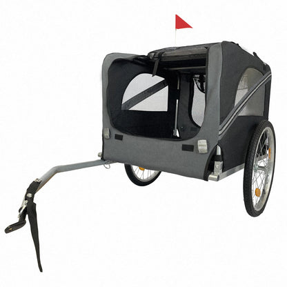 Foldable Dog Bike Trailer – Outdoor Pet Stroller with 20" Wheels