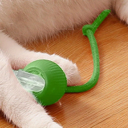 Automatic Interactive Cat Ball – Rechargeable Smart Rolling Toy with Faux Tail