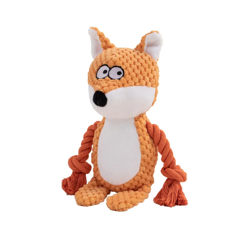 Bite‑Resistant Plush Dog Toy with Squeaker