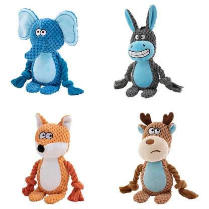 Bite‑Resistant Plush Dog Toy with Squeaker