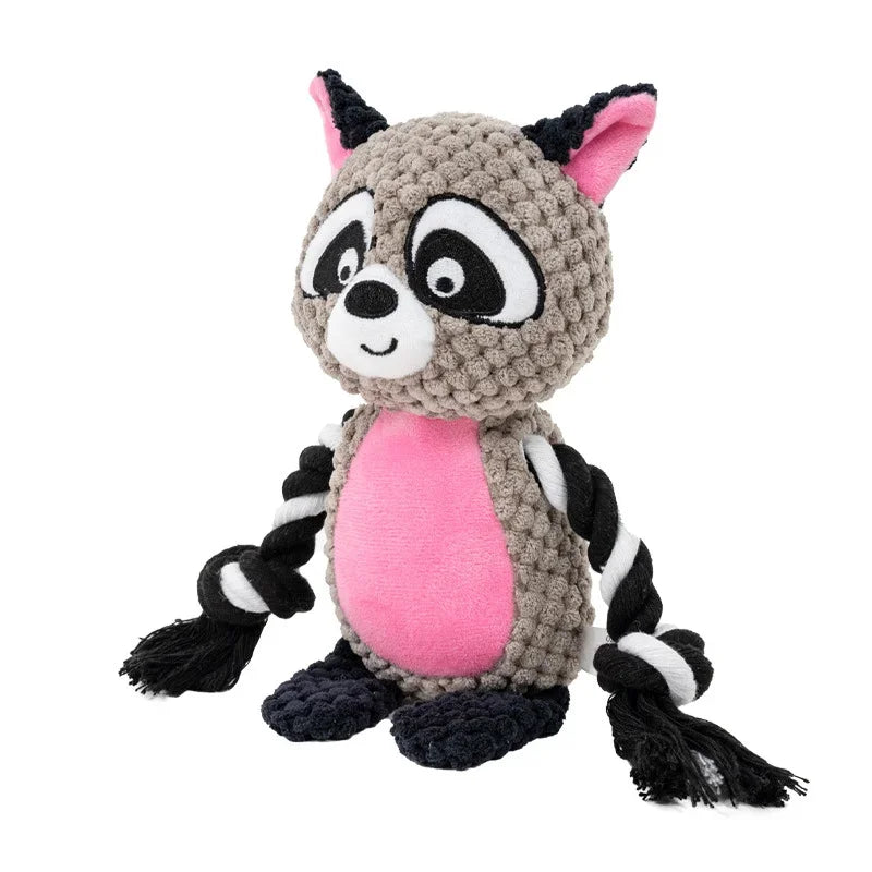 Bite‑Resistant Plush Dog Toy with Squeaker