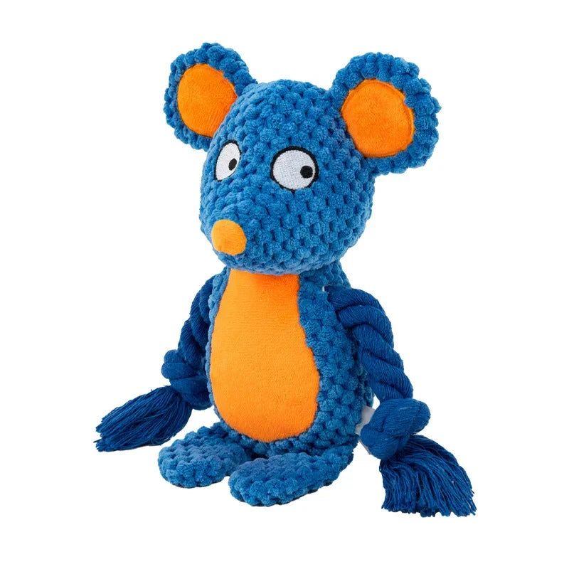 Bite‑Resistant Plush Dog Toy with Squeaker