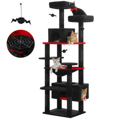 Large Cat Tree Tower with Hammock & Condos