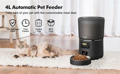 NPET 4L Smart Feeder with Stainless Steel Bowl