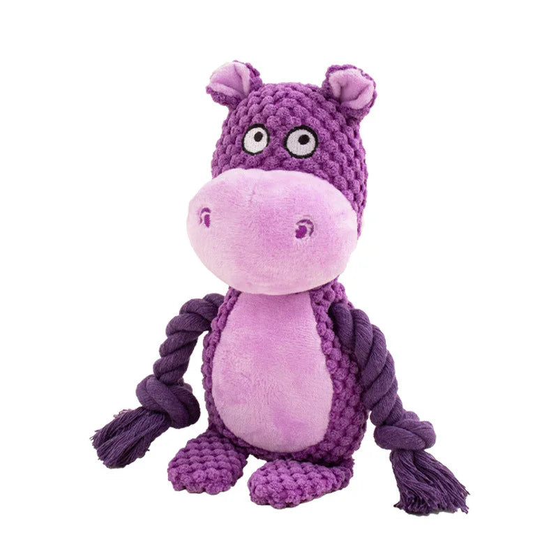 Bite‑Resistant Plush Dog Toy with Squeaker
