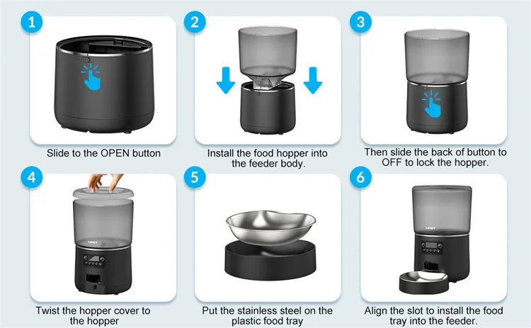 NPET 4L Smart Feeder with Stainless Steel Bowl