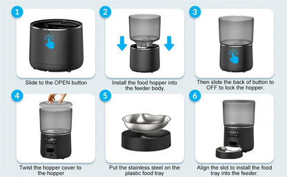 NPET 4L Smart Feeder with Stainless Steel Bowl