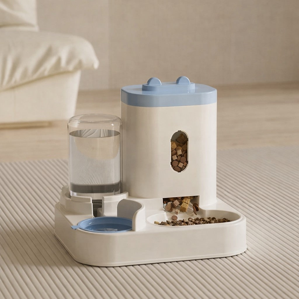 Automatic Pet Feeder & Water Fountain (Large Capacity)