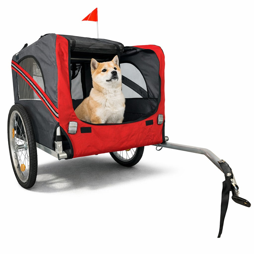 Foldable Dog Bike Trailer – Outdoor Pet Stroller with 20" Wheels