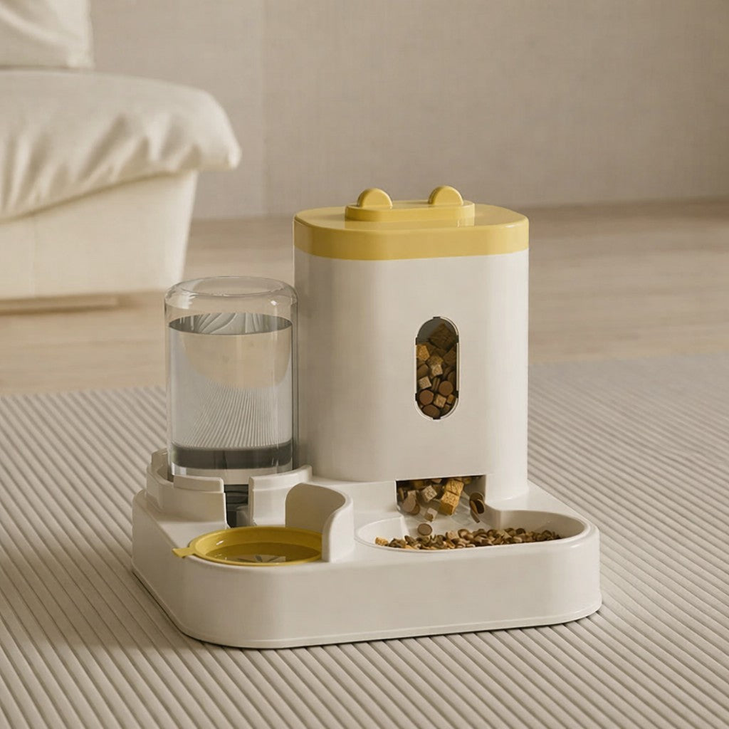 Automatic Pet Feeder & Water Fountain (Large Capacity)
